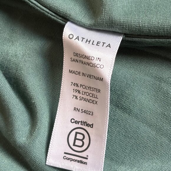 Athleta Essence Vital Tie Back Tank - (Juniper Green) - Size Medium - Picture 6 of 7